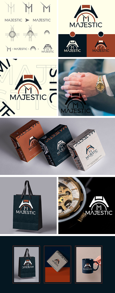 MAJESTIC WATCHES BRANDING brand branding design graphic design illustrator label logo package packaging photoshop smart watch