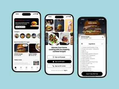 Food app UI design android app design figma graphic design ios landing page mobile app mobile app design ui ui ux ux web ui