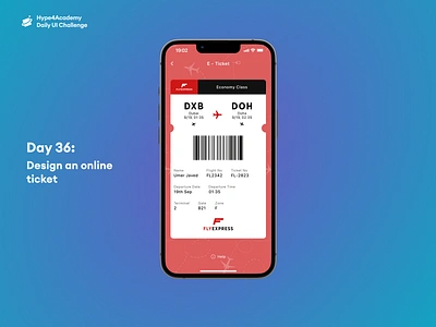 Day 36: Design an online ticket daily ui challenge dailyui design design an online ticket e ticket e ticket design e ticket ui e ticket ui design hype4academy mobile design mobile ui online design ui design online ticket online ticket design online ticket ui ui ux