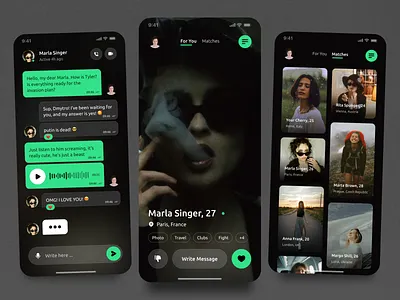 Dating Mobile App android app creative dating interface ios minimalism mobile product service startup ui