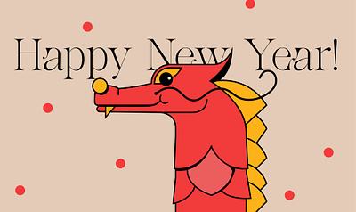 Happy New Year! 2024 2024 design dragon graphic design ill illustration vector winter