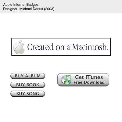 Apple Internet Badges badges buy buttons get itunes itunes