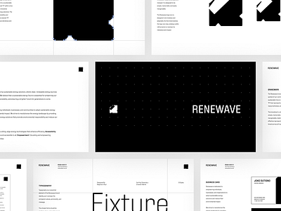 Renewave - Brand Identity black logo brand brand identity branding energy logo logo minimalist simple logo solar logo suistanibility logo