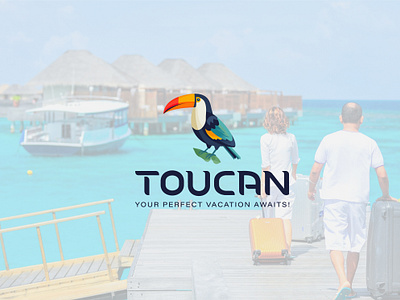 Toucan Vacation Logo colourful colours company corporate corporation fauna feather graphic hawaii idea identity innovation jungle logotype mascot mexico paradise toucan wildlife zoo