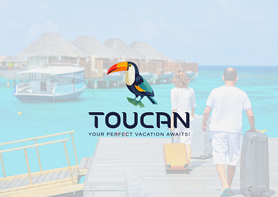 Toucan Vacation Logo colourful colours company corporate corporation fauna feather graphic hawaii idea identity innovation jungle logotype mascot mexico paradise toucan wildlife zoo