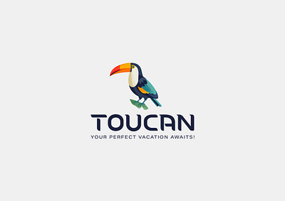 Toucan Logo animal bird bird logo birthday brand identity branding brandmark character design fly iconic identity illustration logo logo design series shapes toucan toucan logo vector