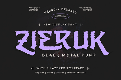 Zieruk - Black Metal Font blackletter