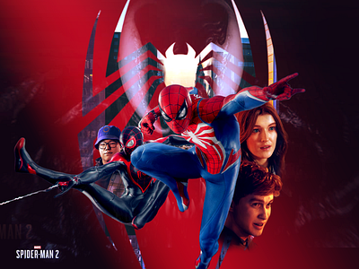 Marvel's Spider-Man 2 Custom Poster Series branding graphic design logo