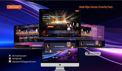 Pijar Music Charity Website branding concert music ui website