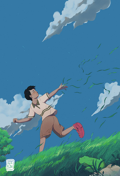 With you art blue book cover illustration illustration graphic design playing