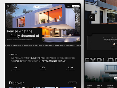 Cortex - Real Estate Landing Page agency apartment architect architecture clean design explore graphic design home house landingpage property real estate residance ui uiux uix ux website