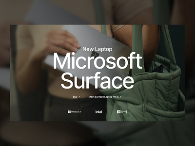 Microsoft Surface Web Design / UI branding case study digital design figma font inter hero inter landing page laptop microsoft surface mobile redesign responsive design rwd surface ui ui design uiux visual design web design