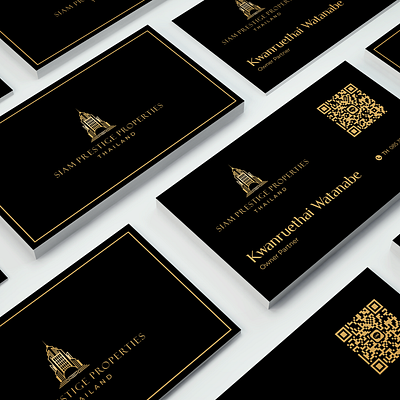 Siam Prestige Properties | Luxury Logo & Business Card Design art deco branding creative deco design gold graphic design logo logo design luxury prestige property protperties thailand vector