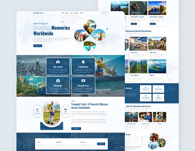 Travel Agency Website UI Design branding clean design graphic design hero banner home page design landing page design motion graphics professional design smart design tour ui tour website travel agency website travel ui ui ui design ui ux user interface design website design website interface