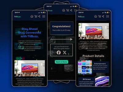 TVBuzz - Mobile UI branding graphic design ui
