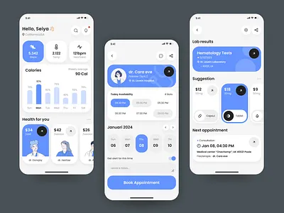 LifeLens - Healthcare app app appointment clean dashboard doctor figma healthcare interface ios medical app medicine mobile app patient therapist ui ux uxdesign wellness