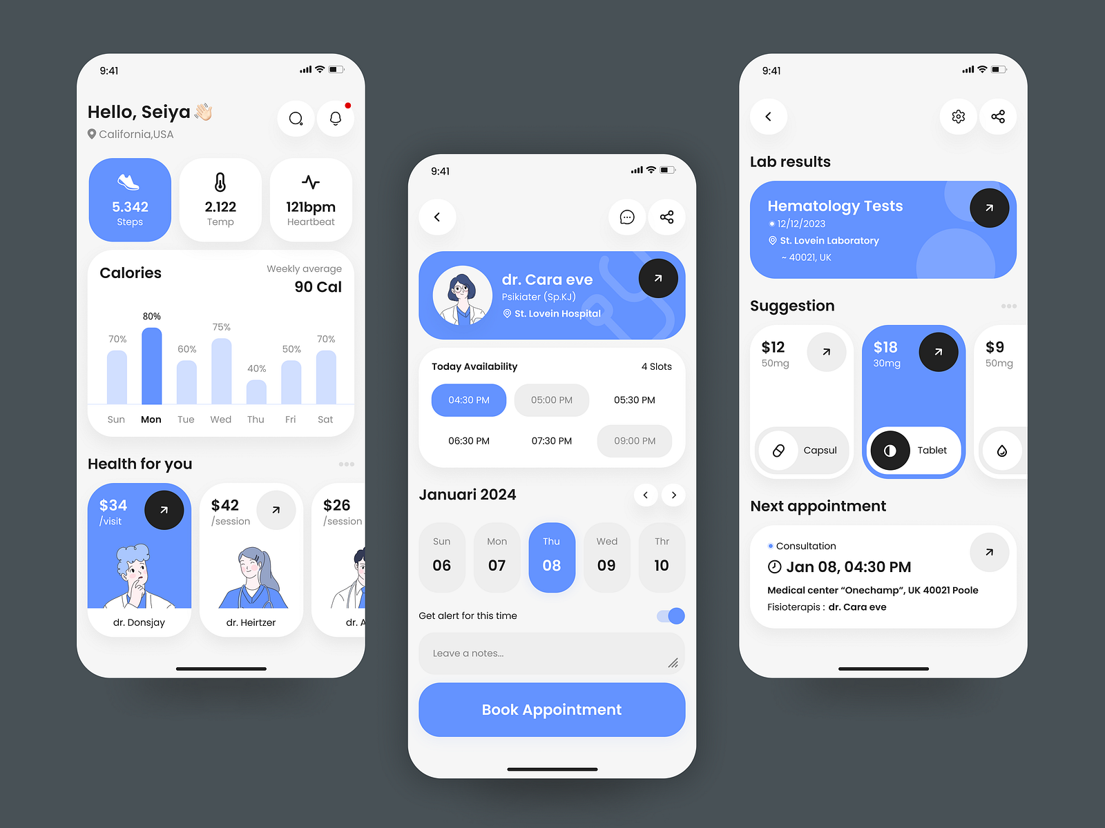 LifeLens - Healthcare app by Seiya se on Dribbble