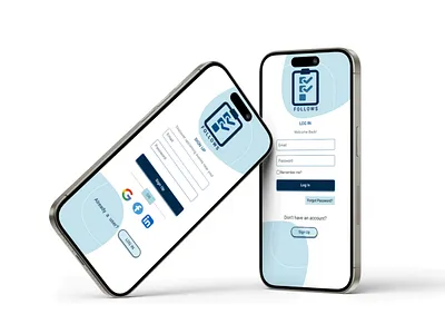 Sign up & sign in page for Follows astetics design figma mobile application sign in sign up ui ui design ux ux research