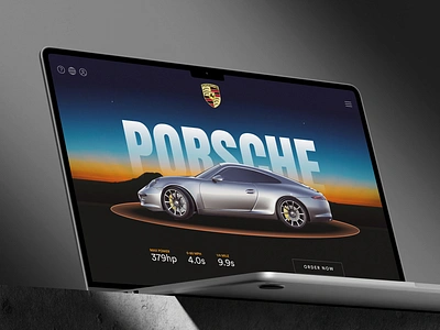 Porsche 911 Carrera Website Design 3d 911 automotive car design landing page porsche ui ux website