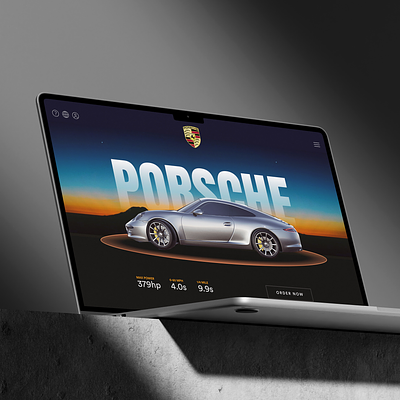 Porsche 911 Carrera Website Design 3d 911 automotive car design landing page porsche ui ux website