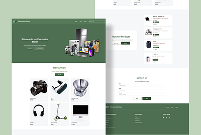 Electronic Store Landing Page branding graphic design landing page product design prototype responsive design ui ux design