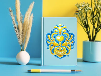 Blue Yellow Vector Illustration abstract blueyellow branding doodle doodling heart heartdoodle heartillustration heartvector illustration ukrain ukrainian vector yellowblue