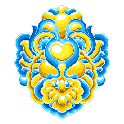 Blue Yellow Art abstract blueyellow branding doodle doodling heart heartdoodle heartillustration heartvector illustration ukrain ukrainian vector yellowblue