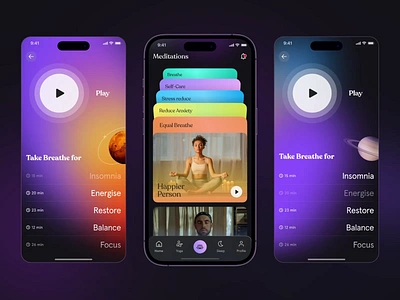 Mindfulness App animation meditation meditation app meditation app design meditation mindfulness app meditation mobile app mental health mindful app mindful minutes app mindfulness mindfulness app mindfulness application mindfulness mobile application mobile app mobile application mood and meditation app motion graphics relaxation wellness app yoga