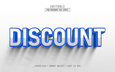 Discount'' 3D Editable Text Effect Style 3d text style action best text effect discount 3d text effect photoshop action psd psd text effect text effect style text style