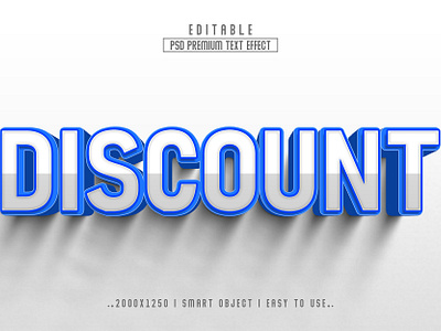 Discount'' 3D Editable Text Effect Style 3d text style action best text effect discount 3d text effect photoshop action psd psd text effect text effect style text style