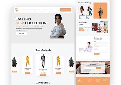 Fashion Website UX UI Design animation branding clothing clothing design ecomerce website fashion fashion website design figma graphic design landing page landing page design ui user experience user interface ux uxui design web design website design