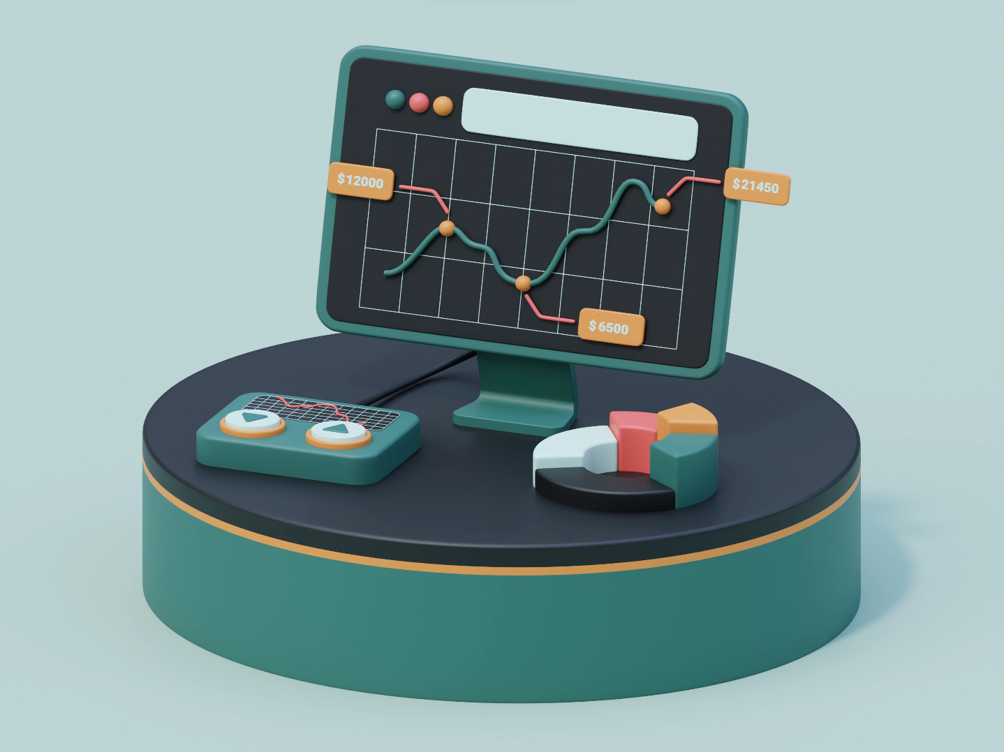 Business Chart 3D Animation 3d 3d art 3d blender animation blender branding design graphic design illustration logo motion graphics ui ux