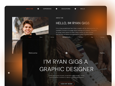 Minimalist Resume / CV Landing Page agency cv design figma framer resume typography ui website