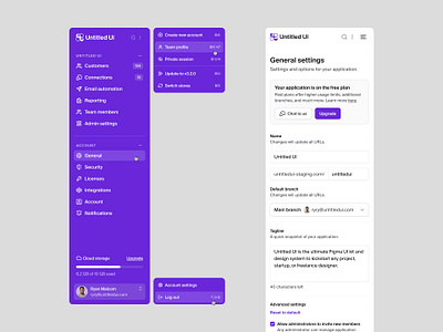 Sidebar navigation — Untitled UI figma menu minimal nav nav menu navigation product design side nav sidebar sidenav ui ui design user interface ux design