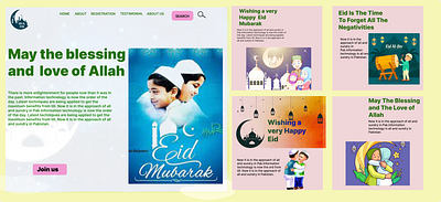 Eid Blessing Website design ui web