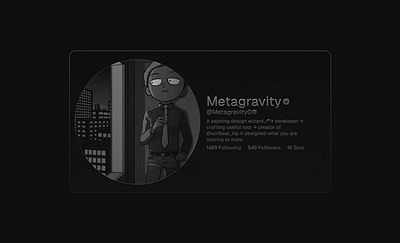 Metagravity - Monochrome bento card design design inspiration ui uiux web web design