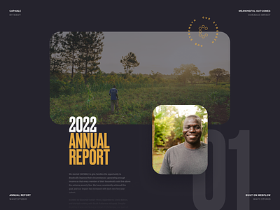 Capable Annual Report 2022 | Webflow branding design homepage layout typography ui webdesign webflow