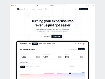 Course creator landing page — Untitled UI course course platform coursera dashboard figma grid landing page minimal online course product design ui design user interface web design website