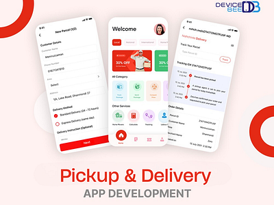 Pickup & Delivery App Development - Aramex Clone aramex clone app courier delivery app delivery app developer dubai devicebee on demand delivery app parcel delivery app development pickup delivery app postmate app clone