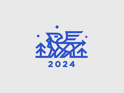 Dragon 2024 2024 character dragon forest logo logotype nature new year tree