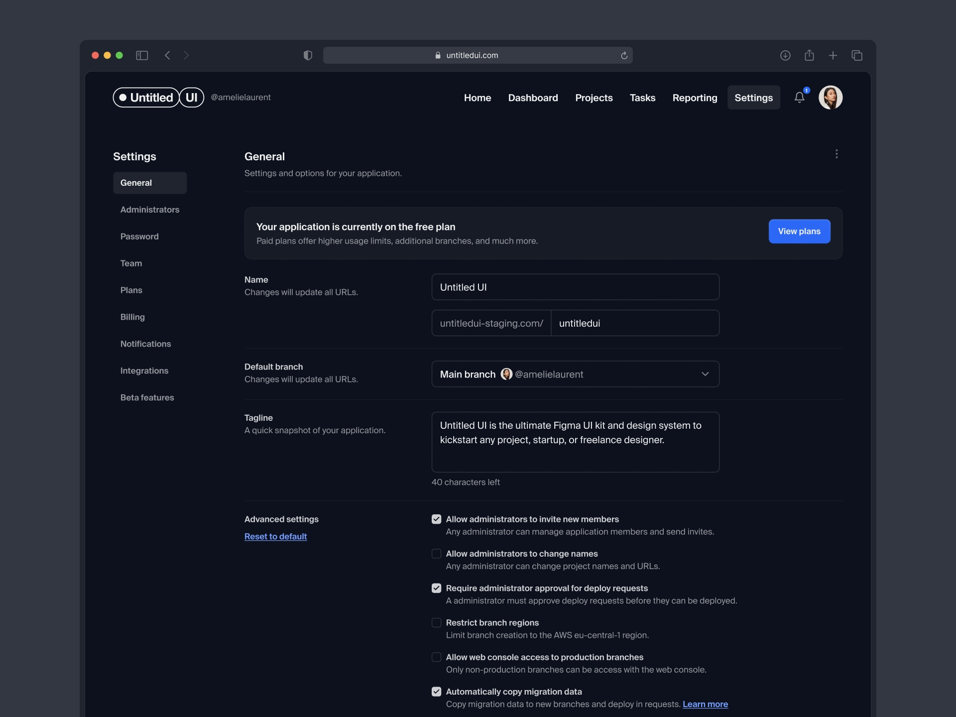 General settings — Untitled UI by Jordan Hughes® on Dribbble