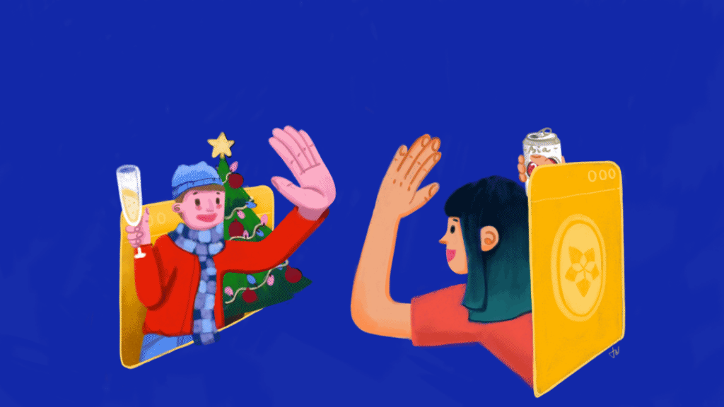 Season's Greetings animation illustration