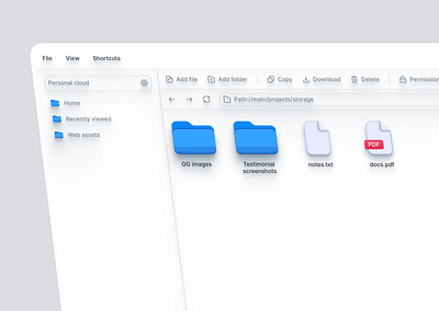Cloud Storage UI 3d 3d figma cloud cloud storage cloud ui file manager file manager ui storage