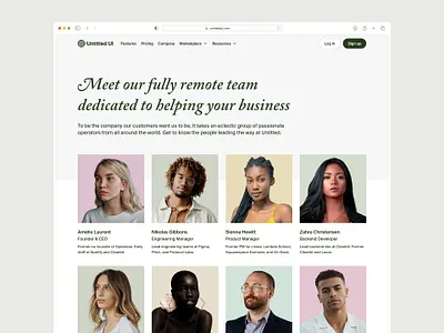 Our team — Untitled UI about about page about us careers company page design minimal minimalism modern our team team user interface web design