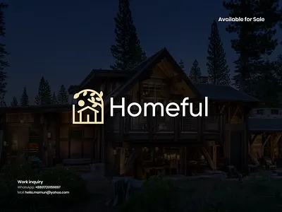 Homeful Sweet Home logo design branding home homely logo logo modern logo real estate