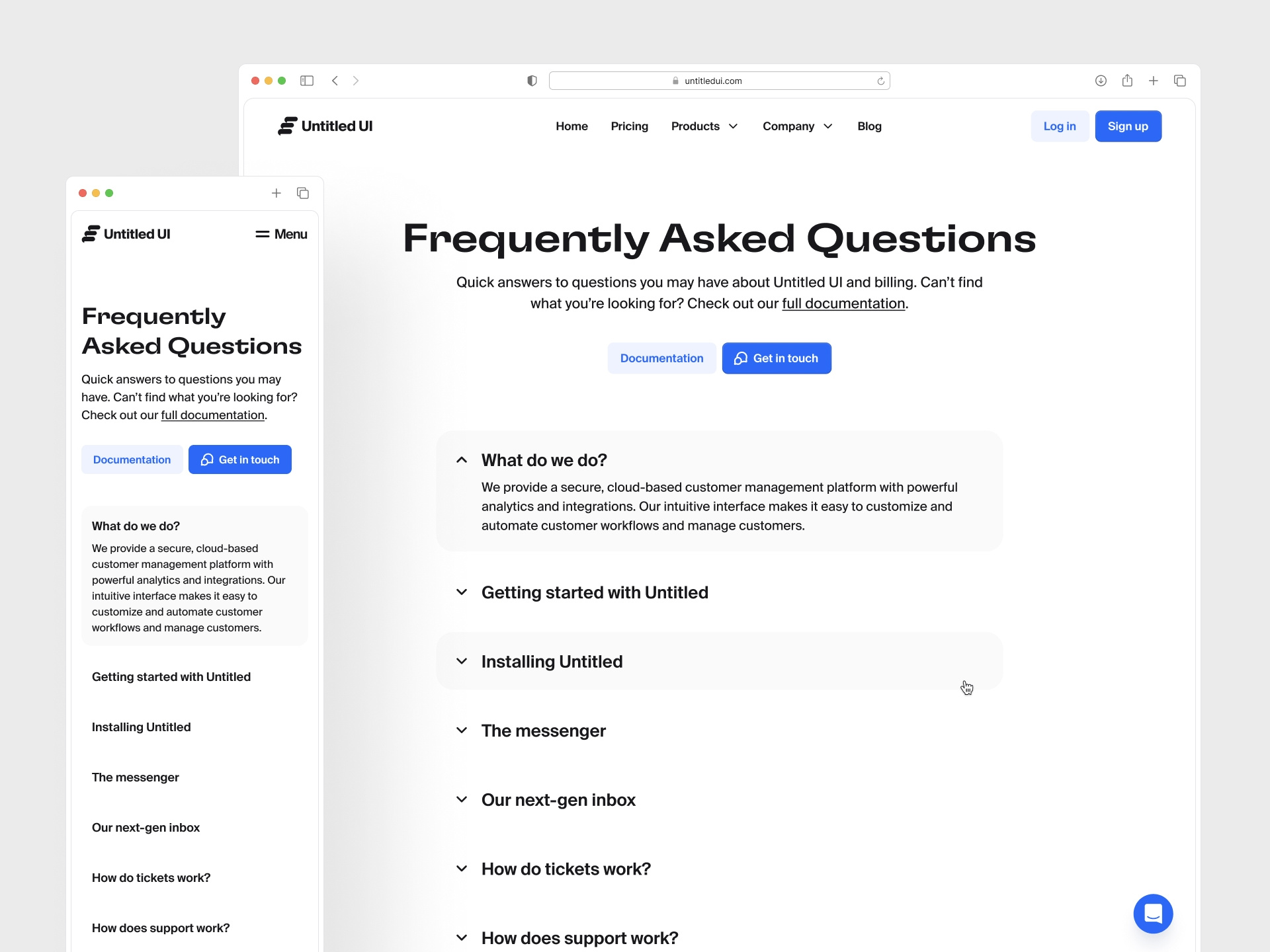 Frequently Asked Questions (FAQs) — Untitled UI by Jordan Hughes® on ...