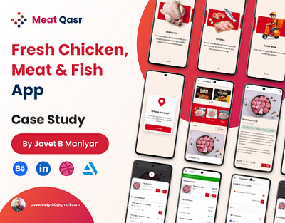 Javet Maniyar - Fresh Meat App - Case Study 3d animation app branding design graphic design icon illustration illustrator logo logo design minimal mobile motion graphics typography ui ux vector web design