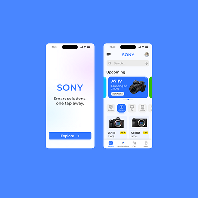 Sony app app appdesign appui camera ecommerce electronics graphic design sony ui uidesign uiux uiuxdesign