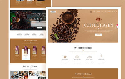 Coffee Shop Landing Page. landingpage smsrsiam689 ui ui design ux ux design