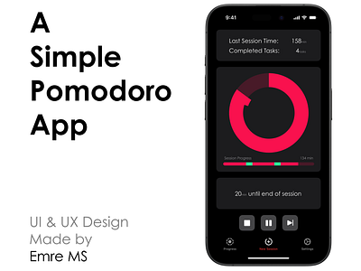 Pomodoro Mobile App UI & UX Design branding concept design efficiency ios mobile mobileapp pomodoro productivity research timer ui uidesign ux uxdesign webapp